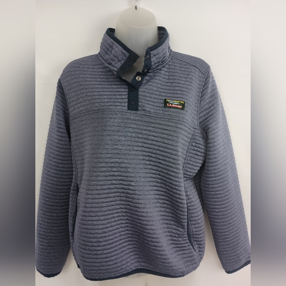 L.L BEAN Purplish Bluish Airlight Knit Pullover(#1,238) - Picture 1 of 6